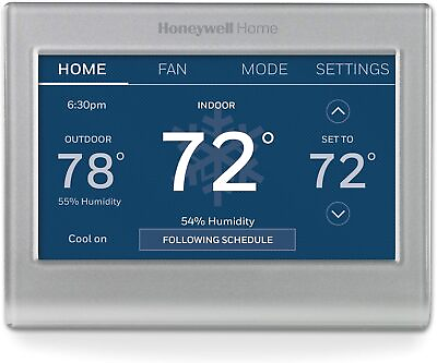#ad Honeywell Home RTH9585WF Wi Fi Smart Color Thermostat 7 Day Pack of 1 Gray $235.14