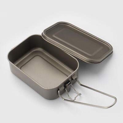 #ad Outdoor Camping Portable Lightweight Pure Titanium Portable Mess Kit Lunch Box $48.00