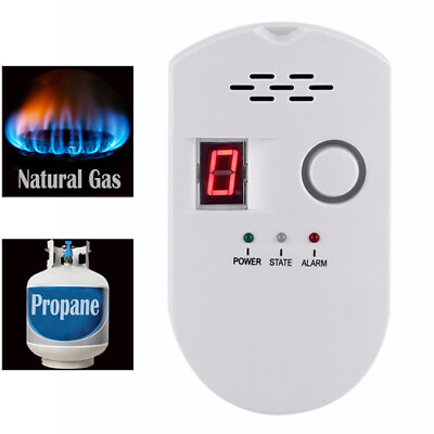 #ad US Plug In Digital Natural Gas Detector Propane Combustible Gas Leak Alarm N6R5 $17.99