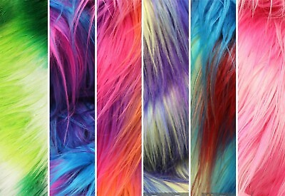 #ad #ad Faux Fur Long Pile 3 Tone Rainbow Fabric 60quot; Wide Sold By The Yard $30.99