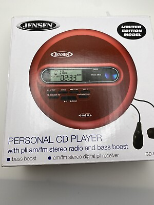 #ad Jensen CD 65 Portable Personal CD Player Digital AM FM Radio LCD $29.99
