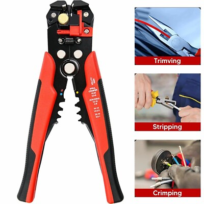 #ad 8quot;Self Adjusting Insulation Wire Stripper Cutter Crimper Cable Stripping Tools $11.99