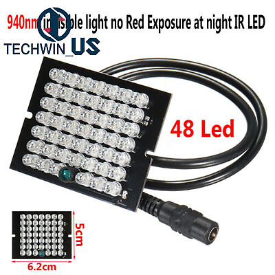 #ad Infrared Illuminator Light 48 Led Board Invisible DIY CCTV Night Vision IR L3US $4.44