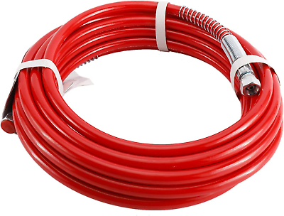 #ad 25Ft X 1 4quot; Airless Paint Spray Hose Light Flexible Fiber Tube 7.5M Red Color $22.21