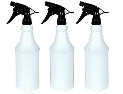 #ad Plastic Trigger Spray Bottle Empty 3 Pack Duty Sprayer Chemical Resistant New $15.59