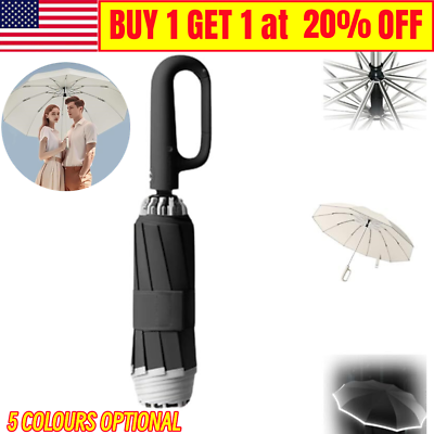 #ad Ring Buckle Umbrella Reflective Safety Strip Sturdy Windproof Travel Portable $27.99