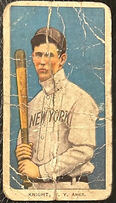 #ad 1909 T206 Jack Knight With Bat Polar Bear Back Poor Baseball Card $48.86