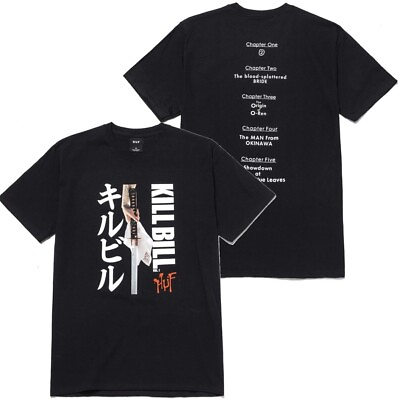#ad HUF Men#x27;s X Kill Bill Chapters Tee T Shirt Black $14.99