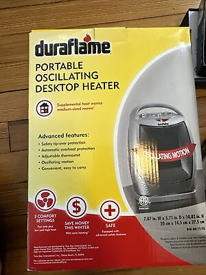 #ad Duraflame PORTABLE Oscillating Electric Ceramic 1500W Heater #DFH DH 15 TO $36.00