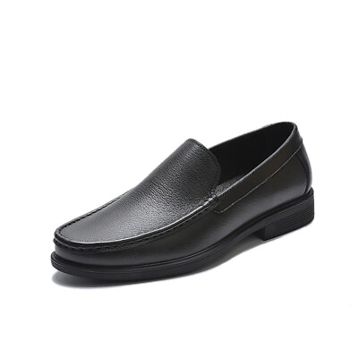 #ad Mens New Business Casual Leather Real Leather Round Toe Slip on Low Top Loafers $94.37