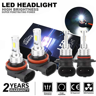 #ad For GMC Sierra 1500 2007 2019 LED Combo Headlight Kit Light Bulbs High Low Beam $25.99