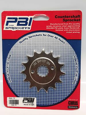 #ad PBI 644 15 Countershaft Steel Front Sprocket 15T Suzuki $19.50