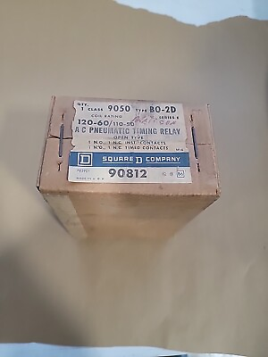 #ad Square D 31017 571 52 Type B03 Class 9007 Pneumatic Timing Relay New $99.99