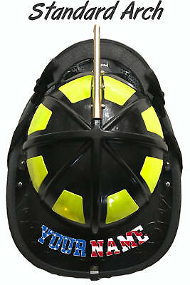 #ad Firefighter Helmet Name USA Flag Style Reflective Helmet Name Decal $28.90