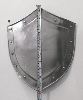 #ad Mini Shield Armor Knight Metal Steel Handcrafted 12 Heater Shield $49.33