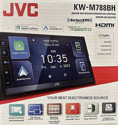 #ad NEW JVC KW M788BH 2 DIN Digital Media Receiver w Apple CarPlay amp; Android Auto $299.95