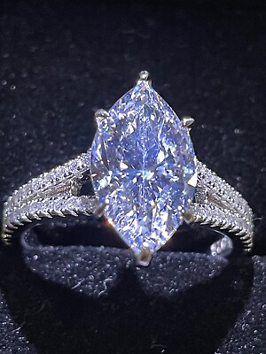 #ad 4 ct. Marquise Cut Split Shank Women#x27;s Simulated Diamond Ring New size 7 $130.00