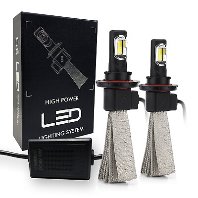 #ad SOCAL LED 2x H13 Fanless Bulb H L Beam Headlight Upgrade Kit 6000K Bright White $41.39