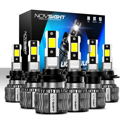 #ad NOVSIGHT 15000LM LED Headlight Bulbs Kit High Low Beam 6500k White Super Bright $18.59