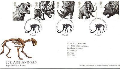 #ad GB 2006 ICE AGE ANIMALS FIRST DAY COVER LOT 9496 GBP 2.40