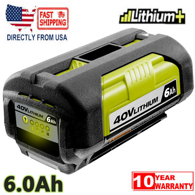 #ad 40V Battery for Ryobi 40 Volt 6.0Ah High Capacity Lithium OP4026 OP40501 OP40401 $39.09
