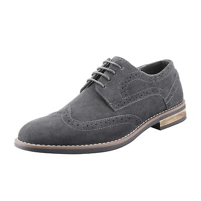 #ad Men#x27;s Suede Leather Business Dress Shoes Lace up Oxfords Shoes Size 6.5 15 $21.99