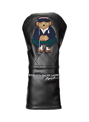 #ad NEW Ralph Lauren POLO GOLF Black Head cover bear embroidery Driver Wood UT PT $126.00