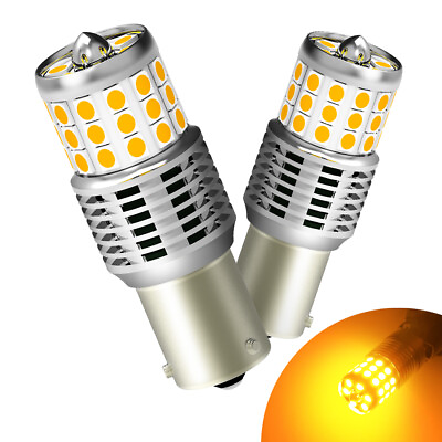 #ad 2X AUXITO BAU15S LED PY21W Amber LED Turn Signal Light Indicator Bulbs 42SMD $7.99