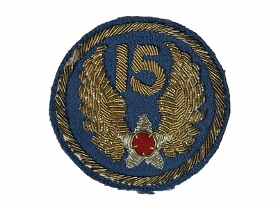 #ad Original WWII USAAF BULLION 15TH US Army AIR FORCE THEATER MADE PATCH No Glow $106.22