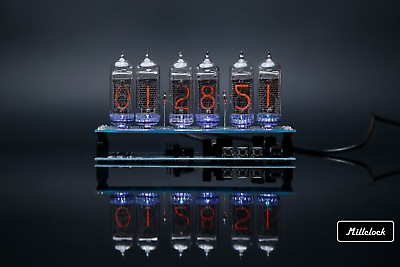 #ad IN 14 NIXIE TUBE CLOCK ASSEMBLED WITH ADAPTER 6 tubes w out enclosure retro $212.74