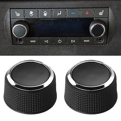 2PCS Rear Control Knobs Audio Radio Fits Escalade Enclave Tahoe Chevrolet GMC $3.99