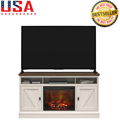 #ad #ad Electric Fireplace TV Stand for TVs up to 65quot; Entertainment Center w Cabinets US $258.00