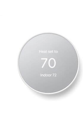 #ad Google Nest Smart Thermostat Snow Discounted New Open Box. $39.99