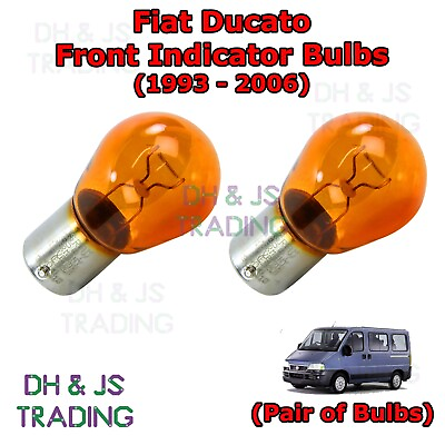 #ad For Fiat Ducato Amber Front Indicator Bulbs Flash Bulb Tail Side Pair 93 06 GBP 7.95