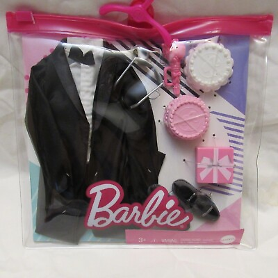 #ad Barbie Ken Wedding Fashion Pack Set with Tuxedo 7 Accessories Doll Clothes $9.99
