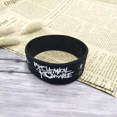 #ad Rock Band Music Bracelets My Chemical Romance Silicone Bracelet Punk Wristband $7.95