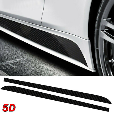 #ad Side Skirt 5D Carbon Fiber Print Decal Sport Vinyl Sticker Fits F32 F31 F36 F30 $34.50