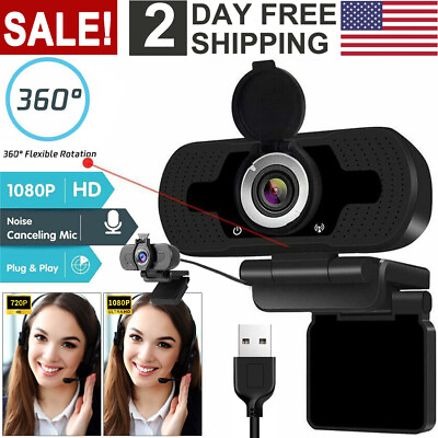 1080P HD Webcam USB Computer Web Camera For PC Laptop Desktop With Microphone US $10.83
