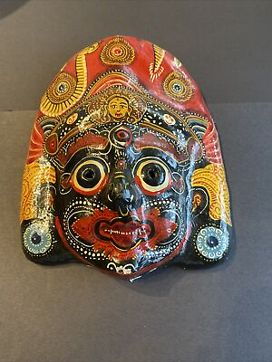 #ad Ceremonial Turtle Colorful shell mask from Papua Red Black Yellow $65.55