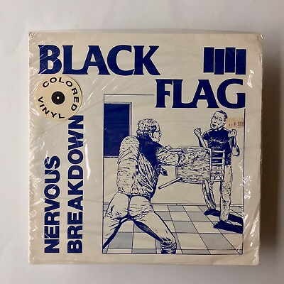 #ad Black Flag New Vinyl Nervous Breakdown 10” Color EP Unopened With Sale Tag $90.00