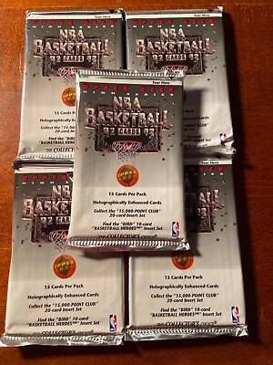 #ad 92 93 Upper Deck Basketball High Series 5 SEALED PACKS JORDAN Shaq Rookie $50.00