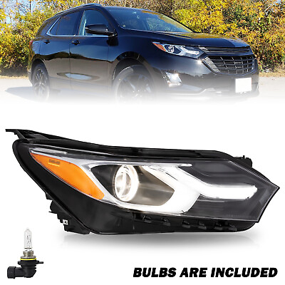 #ad For 2018 2020 Chevy Equinox Halogen Headlight w LED DRL Right Passenger Side $72.99