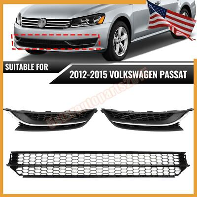 #ad For 2012 2015 VW Passat Front Bumper Radiator Lower Grille Grill Fog Light Cover $61.80
