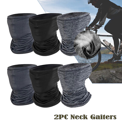 #ad 2pc Cooling Face Mask Sun Shield Neck Gaiter Head Cover Bandana Headwear Scarf $4.74