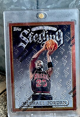 #ad Michael Jordan Card TOPPS 90’s INSERT GOLD HOLO FOIL RARE 🔥 BULLS JERSEY #23 $55.42