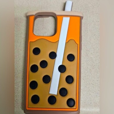 #ad Boba bubble tea Adorable kawaii silicone iPhone case 14 Max or Pro Max $11.00