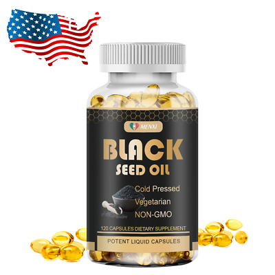 #ad Natural Black Seed Oil Capsules 100% Cold Pressed Immune Support 120 Capsules $13.66