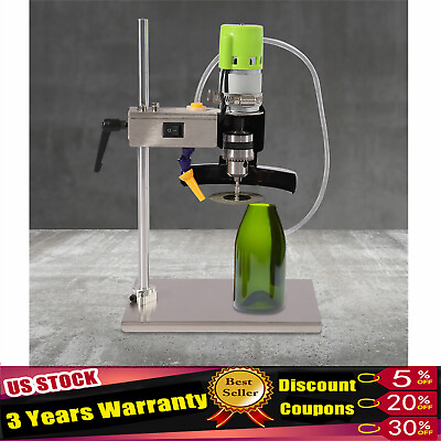 #ad 150w Electric Glass Bottle Cutter Glassware Cutting Machine amp; 3* Saw Blades $57.86