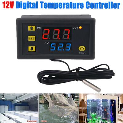 #ad DC 12V 20A Digital Temperature Controller Switch Probe Thermostat Control US HOT $3.41