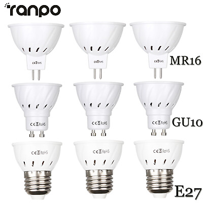 #ad LED Bulb Spotlight 3W 5W 7W MR16 GU10 E27 2835 SMD Lamp 110V 220V 12V 24V Bright $2.05